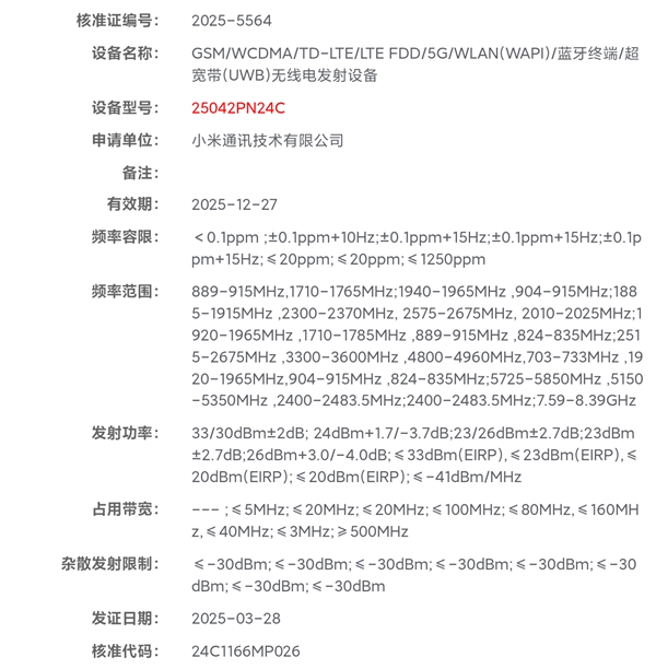 小米15S Pro已获得三证认证：官方发布在即