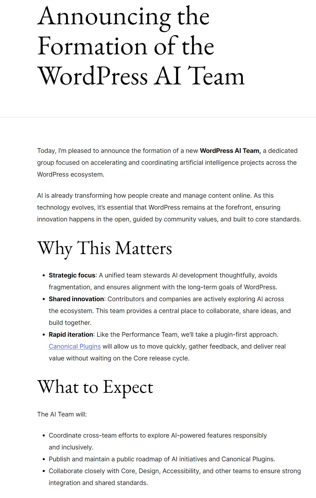 WordPress 成立专属 AI 研究团队