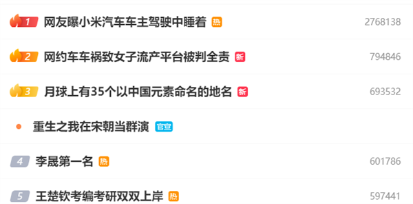 小米汽车智能驾驶引发关注，司机驾驶过程中入睡事件登上热搜