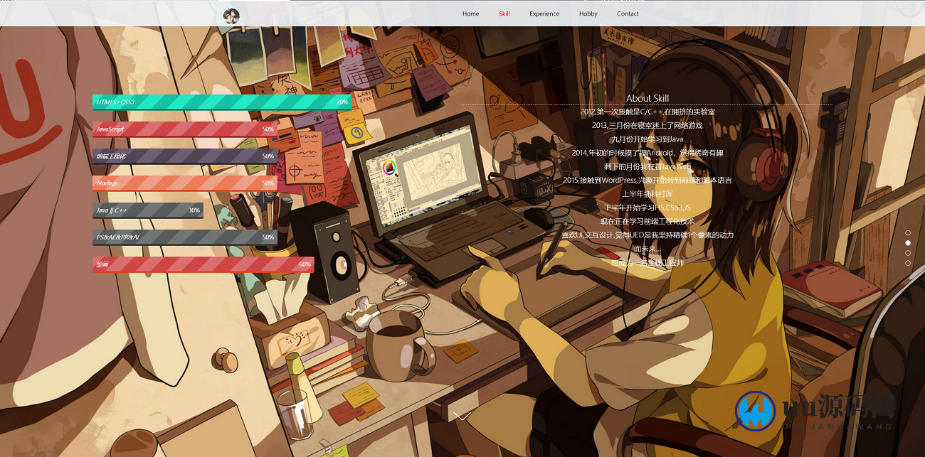 黑夜主权个人团队html源码，展现二次元风格的精美团队介绍页