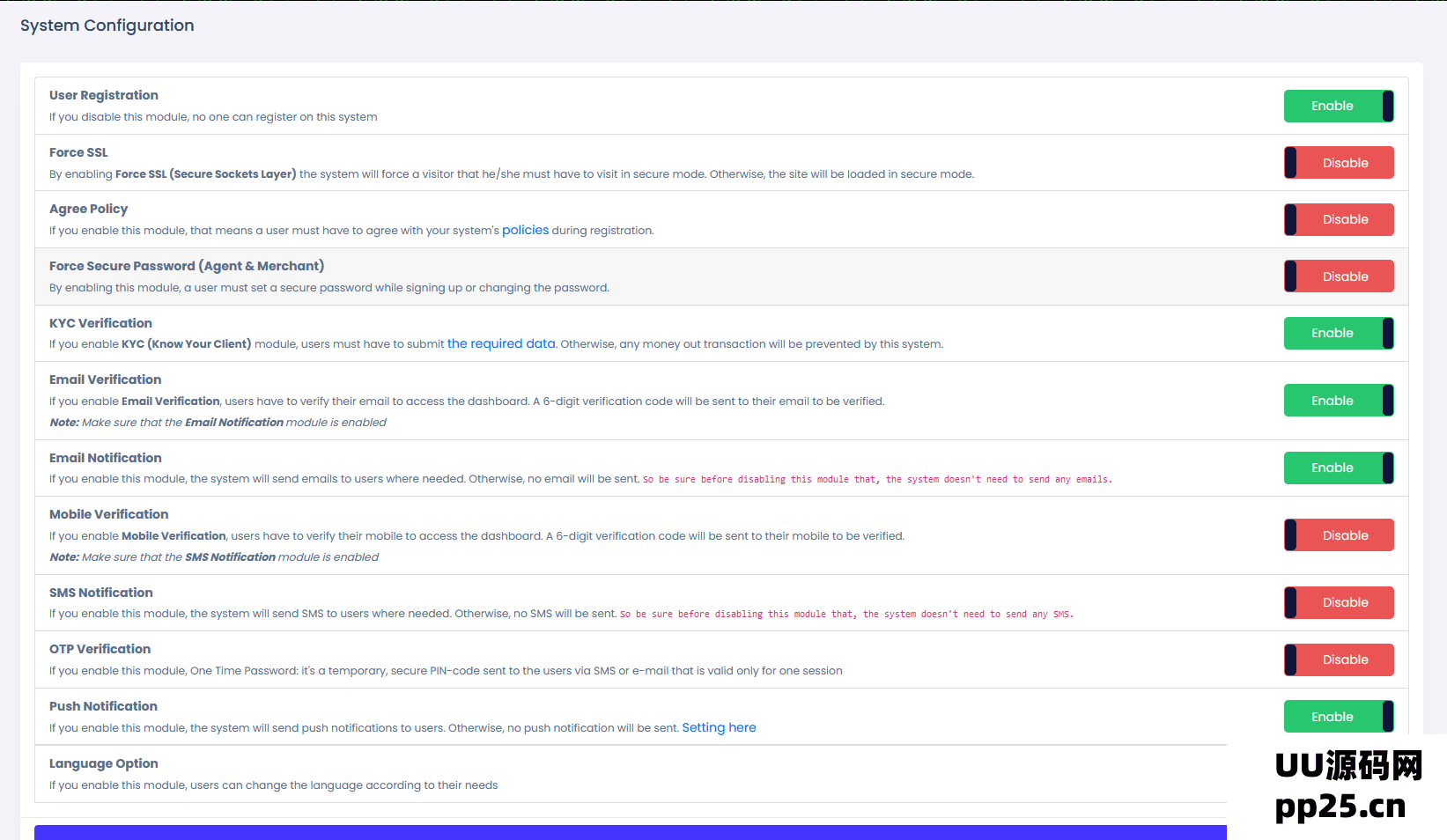 viserpay海外支付系统源码基于laravel后端框架,支持国外支付接口